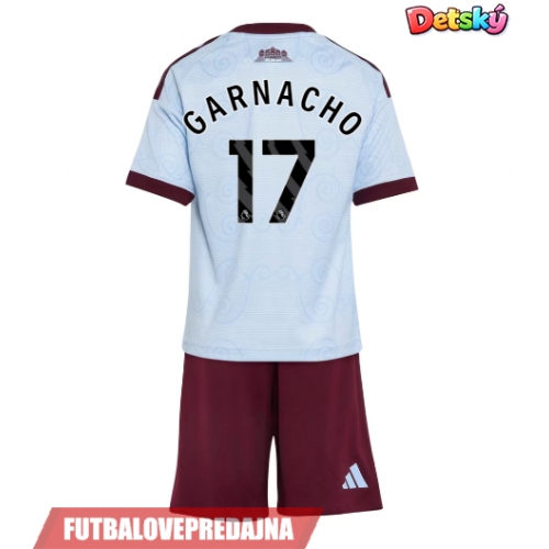Lacne Dětský Futbalové dres Aston Villa Alejandro Garnacho #17 2026-27 Krátky Rukáv - Tretina (+ trenírky)